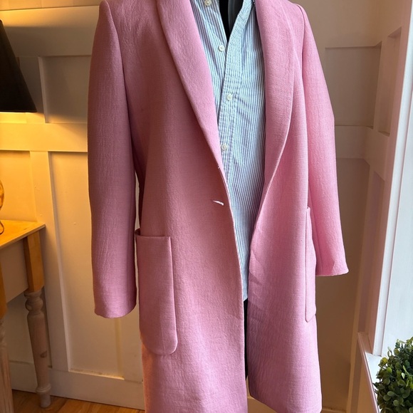Zara Pink Blazer Coat Size XS - Picture 2 of 9
